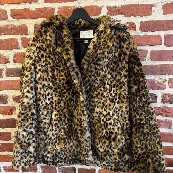 a new day Jackets & Blazers - a new day Leopard Print Faux Fur Jacket